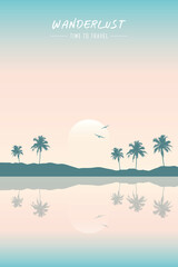 wanderlust paradise tropical beach summer holiday background