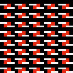 Red Blocks Pattern. Seamless Blocks Pattern.