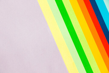 Colorful paper background, paper board and geometric figures