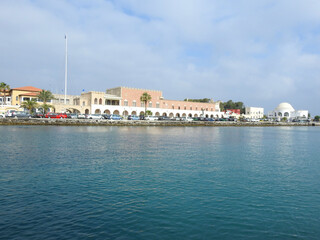 Sea overlooking the town
