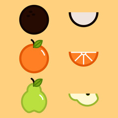 A fresh fruit vector that can be consumed, can be used for digital content purposes.