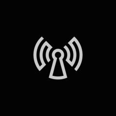 Simple And Modern Keyhole Signal Logo, Suitable For Companies In The Network Or Security Field.