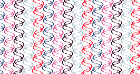 Colorful vector brush srokes texture. Distressed uneven background made of lines of different colors. Abstract distressed vector illustration. Overlay for interesting effect and depth. EPS10