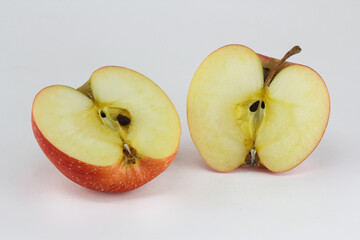 red apple cutted