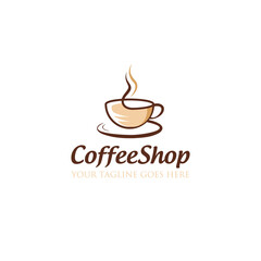 Elegant coffee shop logo design
