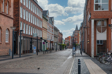 Morning walk in the streets of Esbjerg,Denmark,scandinavia,Europe