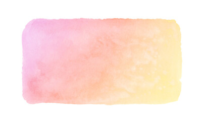 Watercolor pink yellow abstract painting