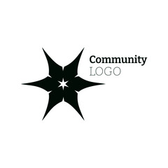 Simple and elegant abstract logo for the community