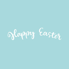 Naklejka na ściany i meble Happy Easter vector calligraphy text. Hand drawn lettering poster for Easter.