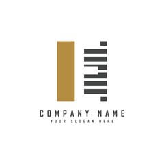 Alphabet capital logo. Creative design concept square shape