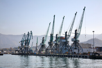 Obraz premium Port in Batumi. Autonomous Republic of Adjara. Georgia