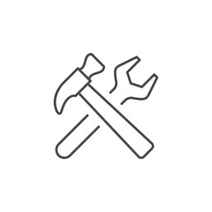 Repair tools line outline icon