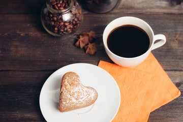 a cup of coffee sweets dessert breakfast meal