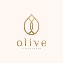 Set creative olive oil logo template