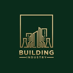 Set of modern building logo design template