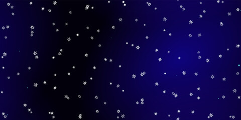 Falling Snowflakes seamless pattern flying snow