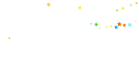 Rainbow Festive Confetti. Carnival Star Falling.
