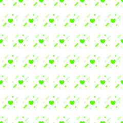 Abstract Seamless Pattern Green Doodle Geometric Figures Background Vector