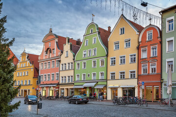 Fototapeta premium Altstadt street in Landshut, Germany
