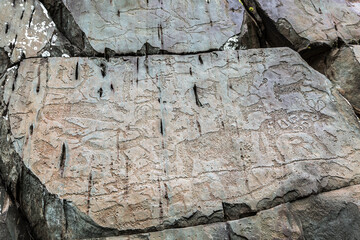 Petroglyphs of the tract kalbak-Tash is an archaeological complex in Ongudai district of the Altai Republic. Russia