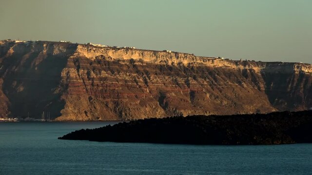 Sunset in santorini island.