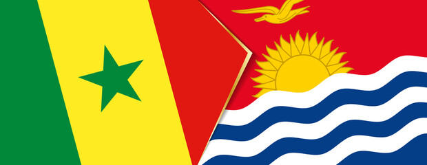 Senegal and Kiribati flags, two vector flags.