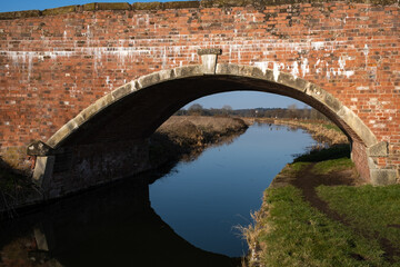 The tow path on the Chesterfield canal on a bright sunny day