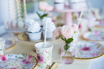 birthday cake and candy bar	
