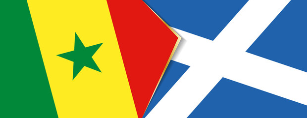 Senegal and Scotland flags, two vector flags.