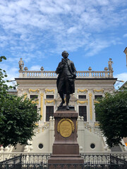 Goethe Statue vor dem alten Handelskontor Leipzig