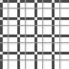 Seamless background of black and white plaid pattern, vector illustration.