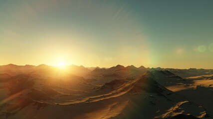 Fototapeta premium view from a beautiful planet, beautiful space background 3d render