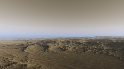 view from a beautiful planet, beautiful space background 3d render
