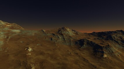 view from a beautiful planet, beautiful space background 3d render