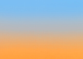 Twilight with orange gradient sunset and light blue sky background