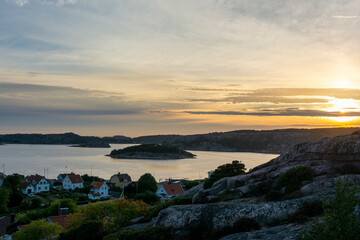 Naklejka premium Sunset At Fjallbacka, Home To Ingrid Bergman.