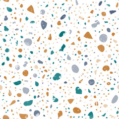 Terrazzo seamless pattern. Gentle classic flooring