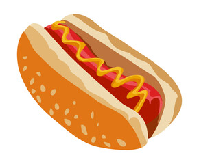 Hot dog vector illustration