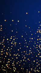 Fototapeta na wymiar Gold stars random luxury sparkling confetti. Scatt