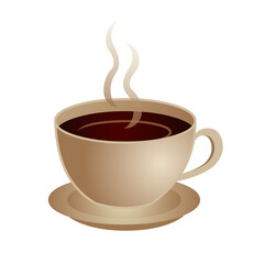 Obraz premium Hot coffee cup illustration