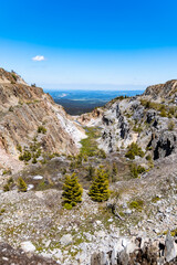 Mountains of Quartz mine Stanislaw at sunny day