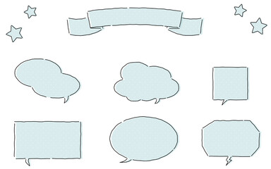 Obraz premium ゆるい手書き風の吹き出しセット