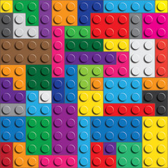 Background of colorful building bricks