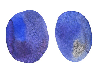 Naklejka premium Hand drawn watercolor blots on white background