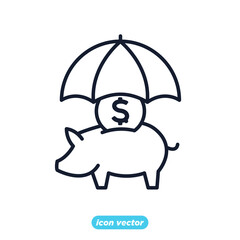 deposit insurance icon. finance insurance symbol template for graphic and web design collection logo vector illustration