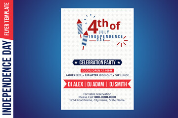 Obraz na płótnie Canvas Happy independence day 4 th july, United states of america day. United states of america independence day. 4th july Happy independence day flyer design template. USA symbol, fourth of july Independenc