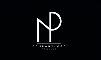 Abstract Letter Initial PN NP N P Vector Logo Design Template © Nouman