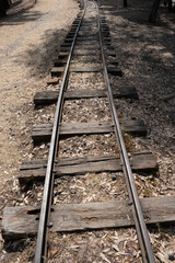 Railway tracks in the countryside