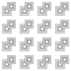 Double Squares Pattern. Simple Square And Seamless On Top. Vector Sqeares Wallpaper Pattern.