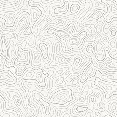 Gordijnen Topographic map seamless pattern, topography line map. Vector stock illustration © biancaoddi